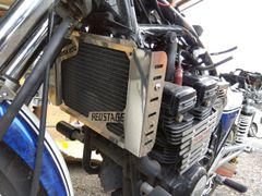REDSTAGE オリジナル GSX400 インパルス用 ラジエーターカバー 鏡面ステンレス製 ドレスアップ