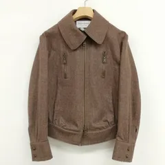 イヴサンローラン YVES SAINT LAURENT 美品 ウール ジップアップ ブルゾン ジャケット 38 ブラウン系のサムネイル