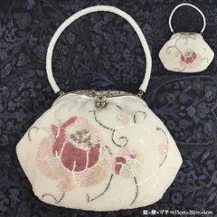 希少　貴重　はしもと　ビーズバッグ　ハンドバッグ　ガラスビーズ　FB-408共 希少 貴重 はしもと ビーズバッグ ハンドバッグ ガラスビーズ FB
