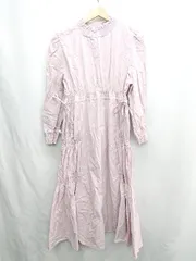 ◇ Θ emi+ エミプラス 長袖 ロング ワンピース サイズF ピンク レディース E  【1412260033336】