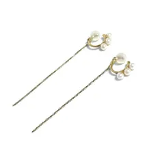 【超美品】エテ　レディース　イヤリング　イヤーカフ　ベビーパール　シルバー925