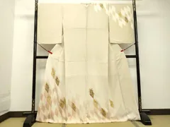平和屋着物●訪問着　絞り　刺繍　花菱文　暈し染め　金彩　正絹　逸品　DAAU0641tw