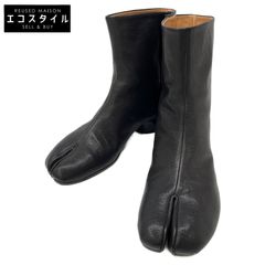 Maison Margiela メゾンマルジェラ S58WU0273 ブラック ゴートスキン ジェオメトリックヒール Tabi 足袋ブーツ 36