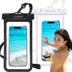 二枚セット スマホ防水ケース 完全防水 IPX8認定 ドライバッグ スポーツ お風呂 水中撮影 ぼうすい アイホン 携帯 けいたい 顔認証 首かけ FSD-B15