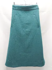 ◇ ViS ﾋﾞｽ シンプル 無地 ソリット ウェストゴム 膝丈 ミドル 台形 フレア スカート Sサイズ グリーン レディース E  【1303020020461】