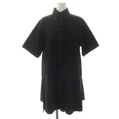 プラダ PRADA バックトライアングル BD シャツワンピース チュニック ミニ 半袖 36 黒 ブラック P3A01 /HS ■OS ■SHのサムネイル