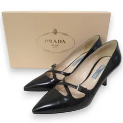 PRADA プラダ SPAZZOLATO レザー ポインテッドトゥ クロス PRADA プラダ SPAZZOLATO レザー ポインテッドトゥ クロス