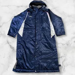 【美品・傷なし】ASICS アシックス ベンチコート Oサイズ ネイビー