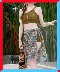 新品 レディース 水着 3点セット 盛れる オトナ女子 小胸 大人可愛い ビーチ タンキニ 夏 海【送料無料】