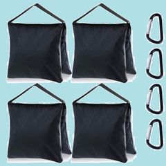 New Arrival: 4-Pack (Black) Master Canopy Heavy-Duty Photography Sandbags for Studio Video, Suitable for Light Stands, Boom Stands, and Tripods