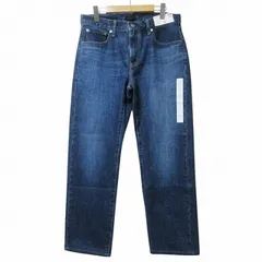 ユニクロ UNIQLO タグ付き 25SS レギュラーフィットジーンズ 321-475554 デニム パンツ ストレート 32 81.5cm M相当 ブルー 青 X