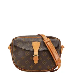 ルイ ヴィトン モノグラム ジュヌフィーユMM 斜め掛け ショルダーバッグ M51226 ブラウン PVC レザー レディース LOUIS VUITTON【1-0192236】
