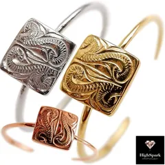 ハワイアンジュエリー リング 指輪 スクロール スクエア メンズ レディース