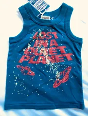 【春夏物セール！】【新品】【ベビー８０】F.O.KIDS　プリントタンクトップ　ブルー