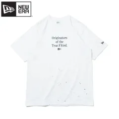 新品 NEWERA ニューエラ 正規品 半袖 Tシャツ ティーシャツ 半袖Tシャツ スプラッシュ ペイント ロゴ プリント コットン ユニセックス メンズ レディース 白 ホワイト 13516745