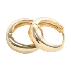 【在庫処分】（エムドラゴン） M-DRAGON フープ ピアス （両耳ペア） （typeNR43） / シンプル デザイン の リング 型 アクセサリー ［ピアス+ジュエリークロス+巾着収納袋の3点セット］ ［MG161-03-935］ (イエローゴールド)