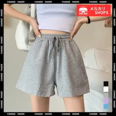 スウェット ショートパンツ レディース 春夏 ウエストゴム 韓国 ホットパンツ ハイウエスト ミニ丈 ボトムス ゆったり 短パン カジュアル スポーツパンツ 無地 ショーパン スポーツ ワイドレッグ短パン 部屋着 ルームウェア 86MSCJ-001