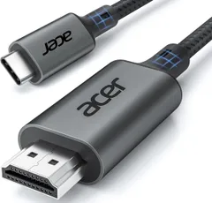 【2m】USB Type-C HDMI ケーブル【4K@60Hz 映像出力】HDMI 変換ケーブル Thunderbolt 4/3 対応 [単方向通信] ナイロン編み タイプC 変換アダプタ