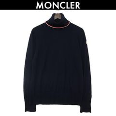 モンクレール MONCLER ロゴワッペン トリコロール ウール タートルネックニット セーター ネイビーメンズ 中古 サイズ M コンディション C