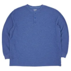 エルエルビーン L.L.Bean 美品 00s 2000年代 ヘンリーネック サーマル カットソー 無地 ロンT ワッフル USA ヴィンテージ ビッグサイズ 古着 メンズ Tシャツ カットソー ネイビー / 紺 XL【中古】