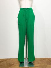 【新品・未使用】OMNES オムネス レディース パンツ イージーパンツ リラックスパンツ ウエストゴム 涼しいパンツ 麻 リネン レーヨン ベージュ イエロー ラベンダー グリーン  麻レーヨンリラックスイージーパンツ