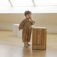 オーバーオール 子供服 コーデュロイサイドポケット 秋冬服【全2色】