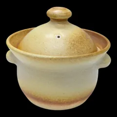 未使用品】山の工房村 半睡窯謹製 持ち手付 炭化焼〆 飯炊釜 2