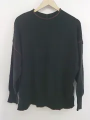 ◇ LOWRYS FARM ハイネック サイドスリット 長袖 ニット セーター サイズF ブラック ブラウン系 レディース P  【1301240009846】