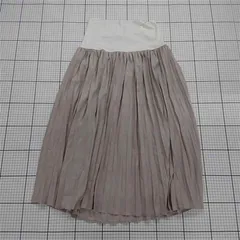 ◇ ⊂ ANGELIEBE マタニティ 膝下丈 プリーツ スカート サイズF ベージュ系 レディース E  【1509100080015】
