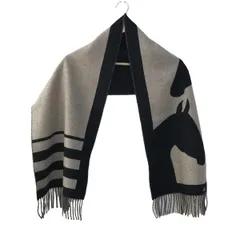 美品　エルメス　スヌード　カシミヤ100% 軽量　ふわふわ　アイボリー　白系 HERMES （新品・未使用品）エルメス ホライゾン 大判 ストール