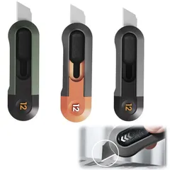 Liroyal ミニカッター カッターナイフ 3点セット 段ボールカッター ボックスオープナー 事務用品 文房具用品 携帯便利 小型 刃先長さ調整可能 安全な自動格納刃 安全 多目的 開梱 宅便袋 学