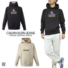 CALVIN KLEIN JEANSカルバン・クライン 裏起毛フーディ 海外限定　プレゼント 父の日 スウェット ユニセックス　EUモデル プルオーバー パーカー ギフト メンズパーカー