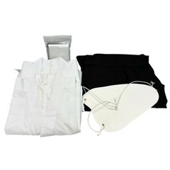 弓道着 サイズS 袴セット 女性用 中古現状品　弓道　白/黒