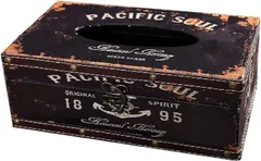 Queen-b ティッシュ ボックス ケース アンティーク おしゃれ かっこいい インテリア レトロ ヴィンテージ 木製 ギフト プレゼント(1895)