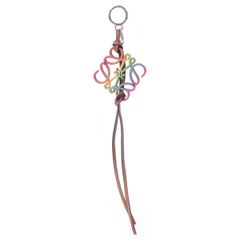 ロエベ カーフスキン アナグラム バッグ チャーム キーホルダー グラデーション【中古】