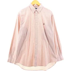 古着 ラルフローレン Ralph Lauren BLAKE 長袖 ボタンダウンチェックシャツ メンズL相当/eaa548314
