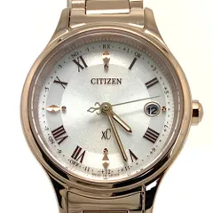 極美品【稼働品】CITIZENシチズン XC H240レッド シルバー ソーラー