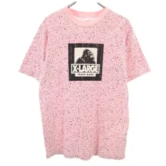 XLARGE エクストララージ 総柄 半袖 Tシャツ L ピンク メンズ 古着
