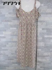 ◇ Limitless Luxury リミットレス ラグジュアリー 総柄 キャミソール ロング ワンピース ベージュ マルチ レディース 【中古】 【1103170008803】