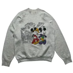 90's Disney Mickey & Minnie Mouse Sweatshirt XL USA製 ディズニー スウェット グレー フルーツオブザルームボディー