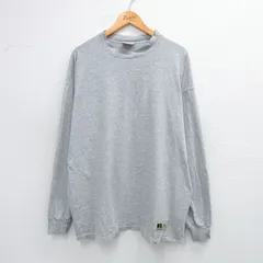 XL/古着 ラッセル 長袖 ビンテージ Tシャツ メンズ 00s 無地 グレー 霜降り 25jul28 中古のサムネイル