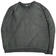 RRL ダブルアールエル フレンチテリークルーネック 両Vガゼット スウェット 782911247001 XXL Black Indigo トレーナー Double RL 裏毛 プルオーバー トップス g21873