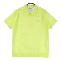 サイズ：2 PGG PEARLY GATES パーリーゲイツ 2024年モデル ハーフジップ ニット 半袖ポロシャツ  グリーン系 [240101487442] ゴルフウェア レディース ストスト