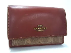 COACH コーチ 86092 シグネチャー レザー×PVC 二つ折り 財布 ウォレット 札入れ 小銭入れ メンズ ブラウン系 DH8650