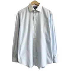 Polo Ralph Lauren ポロ ラルフローレン CUSTOM FIT コットンシャツ 無地  長袖シャツ 水色×白 No.H240