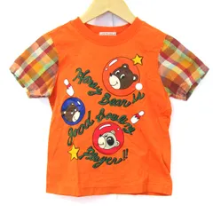 カステルバジャック 半袖Ｔシャツ トップス アニマル柄 ボーリング キッズ 男の子用 110サイズ オレンジ×緑 JC de CASTELBAJAC 【中古】のサムネイル