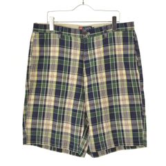 インド綿】90s ラルフローレン チェック バギー ショーツ W32 古着 茶
