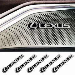【在庫処分】NX ES HS LX LX LC GS EX IS CT 金属 RX 装飾 スピーカーステッカー エンブレム レクサス カッコいい 5枚 (レクサス)のサムネイル