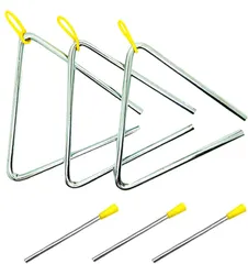 A'sTool トライアングル 3個セット 打楽器 リトミック 楽器 音楽会 演奏会 知育玩具 演奏 3個 セット 4寸 5寸 6寸 7寸 (7寸 17.5cm)