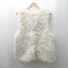 ◇ ◎　⊇　●未使用● RMAF フェイクファー - ファーベスト サイズF ホワイト系 レディース E  【1506300028298】